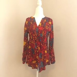 Maeve Floral Button Down Blouse